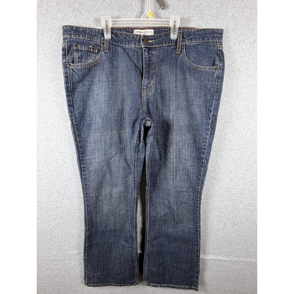 Levi Strauss‎ Signature Jeans Womens 18 Blue Stretch Low Rise Bootcut Denim
